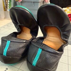 Tieks Black and Blue Flats Comfortable and Versatile